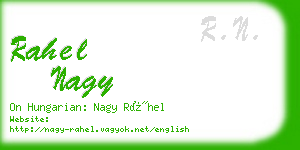 rahel nagy business card